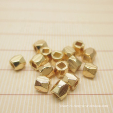 Y0120 Copper Square Hole Beads Gold Small Spacer Loose Beads Cross Section Beads